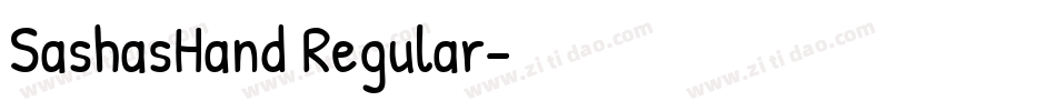 SashasHand Regular字体转换